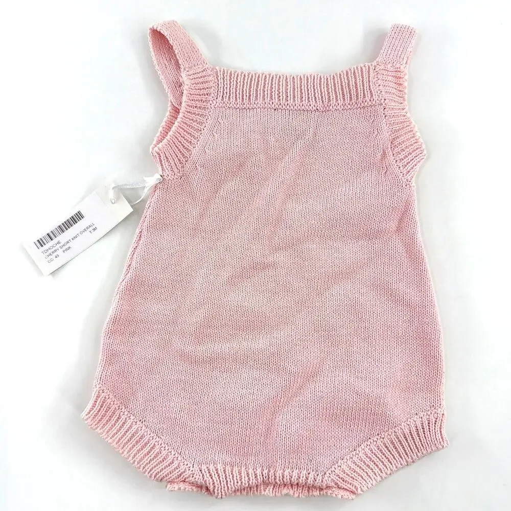Tecomoabesos Cherry Short Knit Overall Pink Size 3M